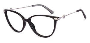 Black Cat Eye Full Rim Women Eyeglasses by John Jacobs-229383