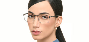 Gunmetal Rectangle Full Rim Unisex Eyeglasses by Vincent Chase-222001