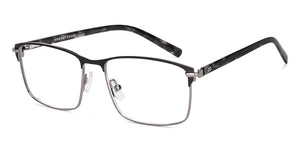 Gunmetal Rectangle Full Rim Unisex Eyeglasses by Vincent Chase-222001