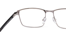 Load image into Gallery viewer, Gunmetal Rectangle Full Rim Unisex Eyeglasses by Vincent Chase-222001