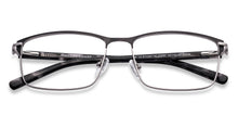 Load image into Gallery viewer, Gunmetal Rectangle Full Rim Unisex Eyeglasses by Vincent Chase-222001