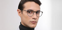 Load image into Gallery viewer, Gunmetal Round Full Rim Unisex Eyeglasses by John Jacobs-223230