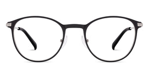 Gunmetal Round Full Rim Unisex Eyeglasses by John Jacobs-223230