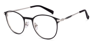 Gunmetal Round Full Rim Unisex Eyeglasses by John Jacobs-223230