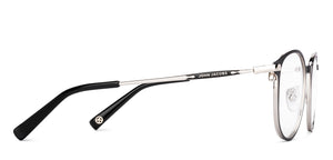 Gunmetal Round Full Rim Unisex Eyeglasses by John Jacobs-223230