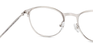 Gunmetal Round Full Rim Unisex Eyeglasses by John Jacobs-223230