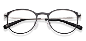 Gunmetal Round Full Rim Unisex Eyeglasses by John Jacobs-223230