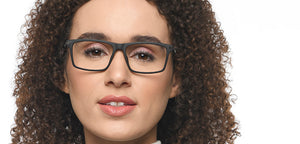 Black Rectangle Full Rim Unisex Eyeglasses by John Jacobs-211284