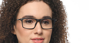 Black Rectangle Full Rim Unisex Eyeglasses by John Jacobs-211284