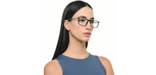 Load image into Gallery viewer, Black Rectangle Full Rim Unisex Eyeglasses by John Jacobs-217997