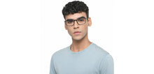 Load image into Gallery viewer, Black Rectangle Full Rim Unisex Eyeglasses by John Jacobs-217997