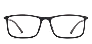 Black Rectangle Full Rim Unisex Eyeglasses by John Jacobs-217997