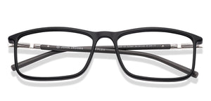 Black Rectangle Full Rim Unisex Eyeglasses by John Jacobs-217997