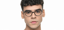 Load image into Gallery viewer, Black Rectangle Full Rim Unisex Eyeglasses by John Jacobs-218931