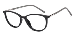 Black Rectangle Full Rim Unisex Eyeglasses by John Jacobs-218931