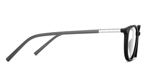 Black Rectangle Full Rim Unisex Eyeglasses by John Jacobs-218931