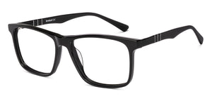 Black Square Full Rim Men Eyeglasses by Lenskart-232218