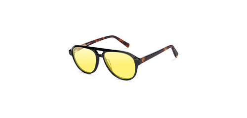 Black Aviator Full Rim Unisex Eyeglasses by John Jacobs-225025