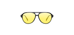 Black Aviator Full Rim Unisex Eyeglasses by John Jacobs-225025