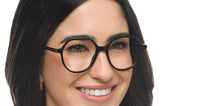 Load image into Gallery viewer, Black Geometric Full Rim Unisex Eyeglasses by Vincent Chase Online-210546
