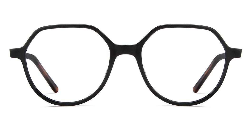 Black Geometric Full Rim Unisex Eyeglasses by Vincent Chase Online-210546