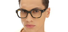 Load image into Gallery viewer, Tortoise Rectangle Full Rim Unisex Eyeglasses by John Jacobs-216856
