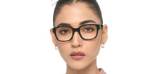 Load image into Gallery viewer, Tortoise Rectangle Full Rim Unisex Eyeglasses by John Jacobs-216856