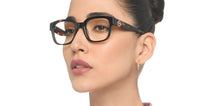 Load image into Gallery viewer, Tortoise Rectangle Full Rim Unisex Eyeglasses by John Jacobs-216856