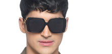 Load image into Gallery viewer, Black Square Full Rim Women Sunglasses by John Jacobs-216829