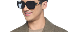 Load image into Gallery viewer, Black Square Full Rim Women Sunglasses by John Jacobs-216829