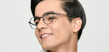 Load image into Gallery viewer, Black Geometric Full Rim Kids Eyeglasses by Hooper-223267