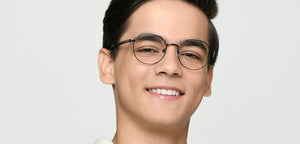 Black Geometric Full Rim Kids Eyeglasses by Hooper-223267