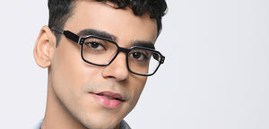 Black Geometric Full Rim Unisex Eyeglasses by Vincent Chase-217689