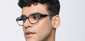 Black Geometric Full Rim Unisex Eyeglasses by Vincent Chase-217689