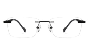 Black Rectangle Rimless Unisex Eyeglasses by Vincent Chase Online-209024