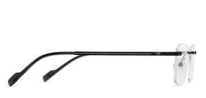 Black Rectangle Rimless Unisex Eyeglasses by Vincent Chase Online-209024