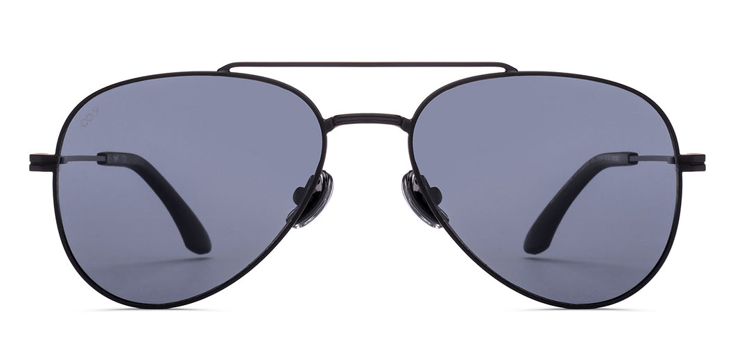 Black Aviator Full Rim Unisex Sunglasses by Lenskart STUDIO-222263