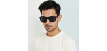Load image into Gallery viewer, Blue Rectangle Full Rim Unisex Sunglasses by John Jacobs-220527