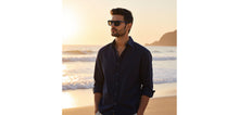 Load image into Gallery viewer, Blue Rectangle Full Rim Unisex Sunglasses by John Jacobs-220527