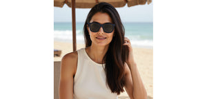 Blue Rectangle Full Rim Unisex Sunglasses by John Jacobs-220527