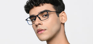 Blue Rectangle Full Rim Unisex Eyeglasses by Lenskart Air-219037
