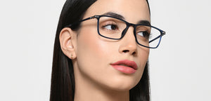 Blue Rectangle Full Rim Unisex Eyeglasses by Lenskart Air-219037