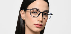 Blue Rectangle Full Rim Unisex Eyeglasses by Lenskart Air-219037