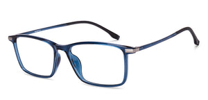 Blue Rectangle Full Rim Unisex Eyeglasses by Lenskart Air-219037