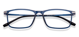 Blue Rectangle Full Rim Unisex Eyeglasses by Lenskart Air-219037