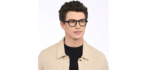 Black Square Full Rim Unisex Eyeglasses by John Jacobs Online-208119