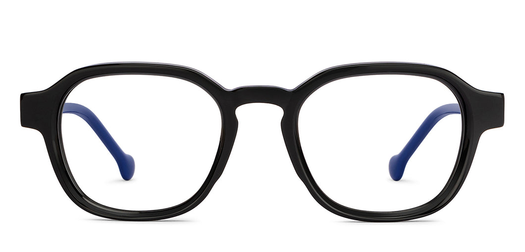 Black Square Full Rim Unisex Eyeglasses by John Jacobs Online-208119
