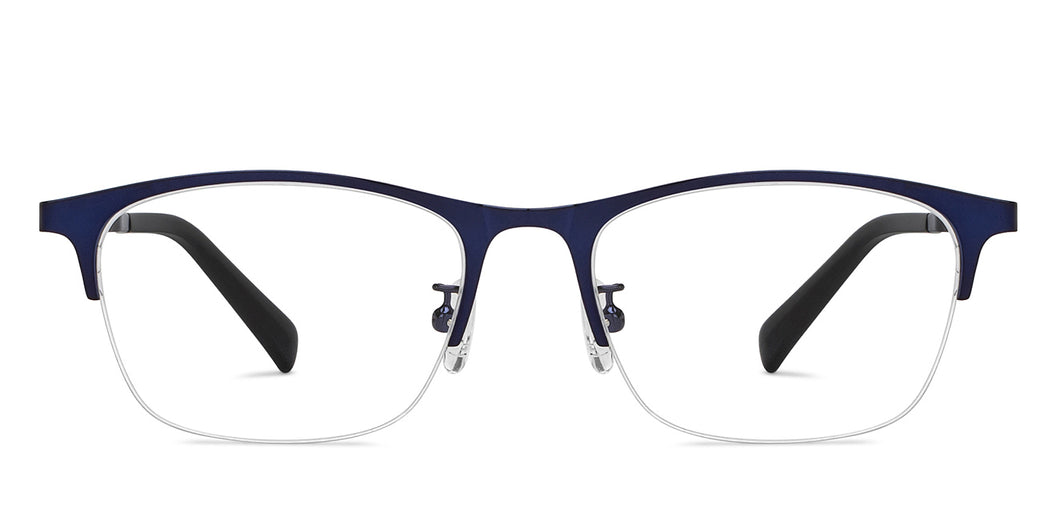Blue Rectangle Full Rim Unisex Eyeglasses by Lenskart Air-205290