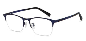 Blue Rectangle Full Rim Unisex Eyeglasses by Lenskart Air-205290