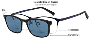 Blue Rectangle Full Rim Unisex Eyeglasses by Lenskart Air-205290